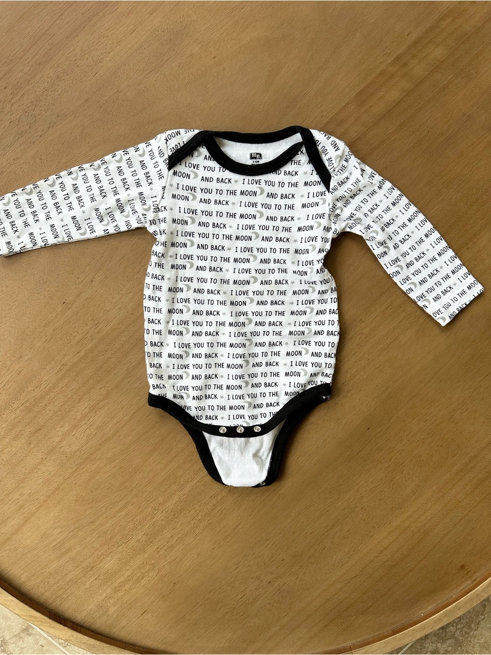 Hudson Baby I Love You to the Moon and Back Long Sleeve Bodysuit, Size 3-6M